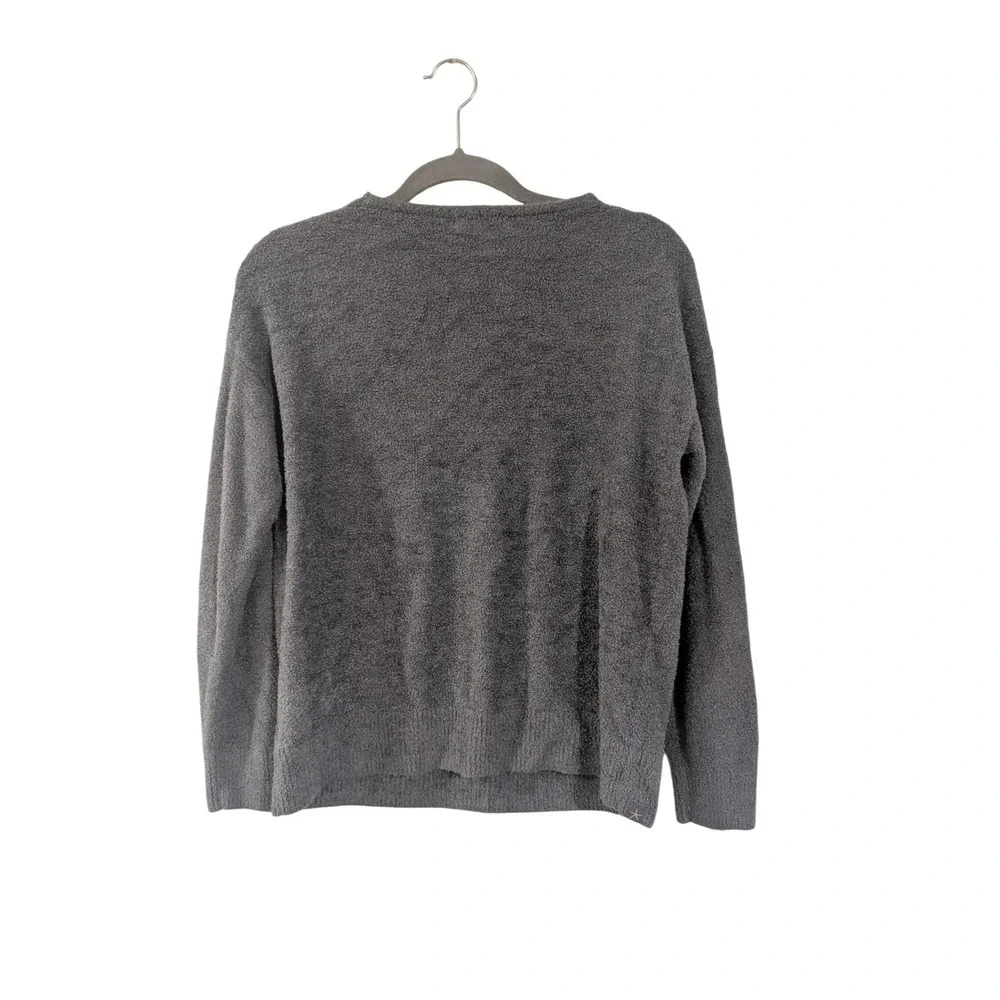 Barefoot Dreams Sweater Womens Petite‎ S Gray CozyChic Lite V-Neck